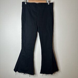 Show Me Your Mumu Jeans Black Womens Berkley Bells Super Flare Pull On Pants XXL